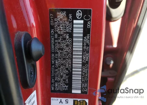 2017 Toyota Prius from USA, damaged, VIN JTDKARFU2H3542330